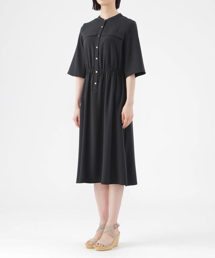 美品✨　24SS ノーリーズ　ウォッシャブルピンタックシャツワンピース　パール NOLLEY'S（ノーリーズ）の「ウォッシャブルピンタックシャツ