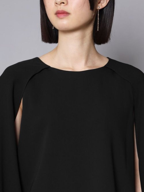 レースドッキングケープブラウス 