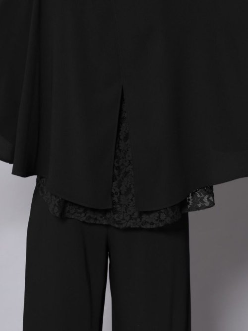 レースドッキングケープブラウス 