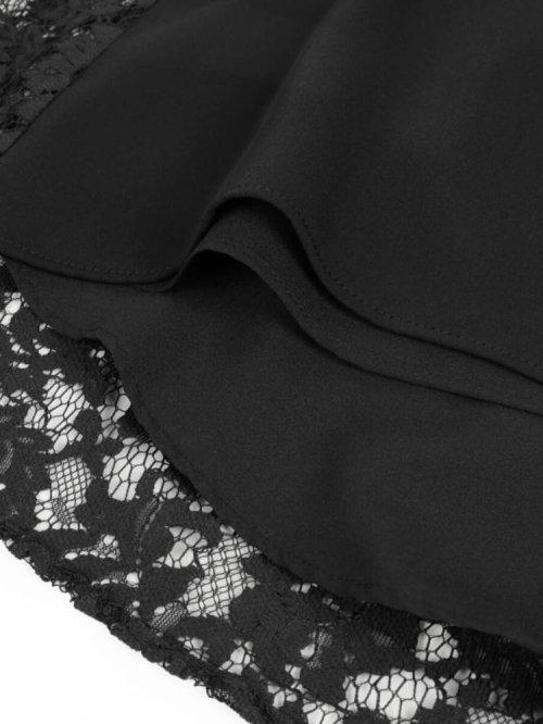 レースドッキングケープブラウス 