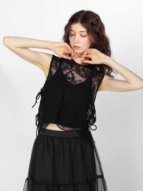 サイドリボン刺繍メッシュブラウス 人気・おすすめ｜省スペース設計・旅行向けにおすすめ お得商品 プライバシー配送