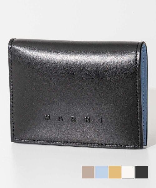 マルニ MARNI PFMOQ14Q09 P5298 二つ折り財布 BILLFOLD レディース 財布 ビルフォード レザー ミニ財布 シンプル プレゼント ギ 5cm 財布 また