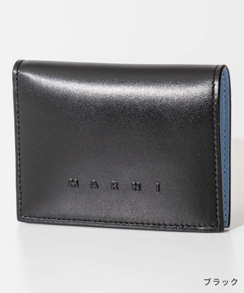 マルニ MARNI PFMOQ14Q09 P5298 二つ折り財布 BILLFOLD レディース 財布 ビルフォード レザー ミニ財布 シンプル プレゼント ギ 5cm 財布 また
