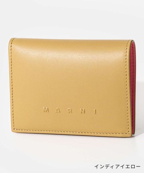 マルニ MARNI PFMOQ14Q09 P5298 二つ折り財布 BILLFOLD レディース 財布 ビルフォード レザー ミニ財布 シンプル プレゼント ギ 5cm 財布 また