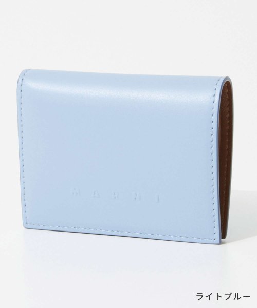 マルニ MARNI PFMOQ14Q09 P5298 二つ折り財布 BILLFOLD レディース 財布 ビルフォード レザー ミニ財布 シンプル プレゼント ギ 5cm 財布 また