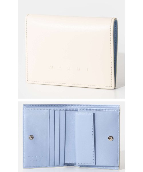 マルニ MARNI PFMOQ14Q09 P5298 二つ折り財布 BILLFOLD レディース 財布 ビルフォード レザー ミニ財布 シンプル プレゼント ギ 5cm 財布 また