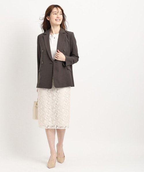 【洗える／日本製／裏地無し／シワになりにくい／ソフトな風合い】オンオフ使えるダブルジャケット 