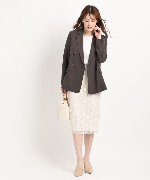 【洗える／日本製／裏地無し／シワになりにくい／ソフトな風合い】オンオフ使えるダブルジャケット 