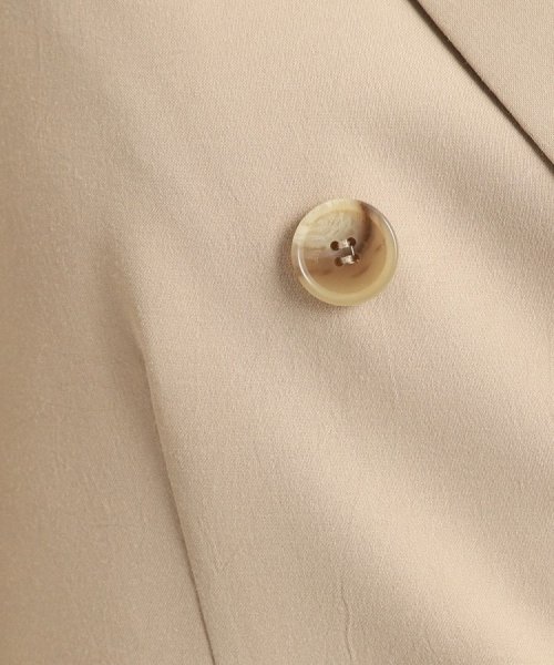 【洗える／日本製／裏地無し／シワになりにくい／ソフトな風合い】オンオフ使えるダブルジャケット 