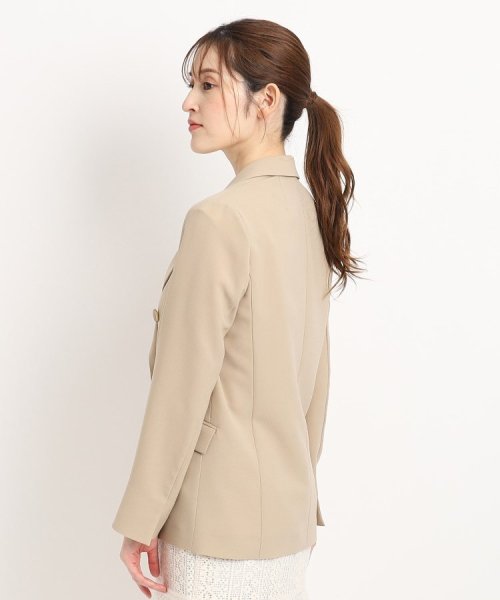 【洗える／日本製／裏地無し／シワになりにくい／ソフトな風合い】オンオフ使えるダブルジャケット 