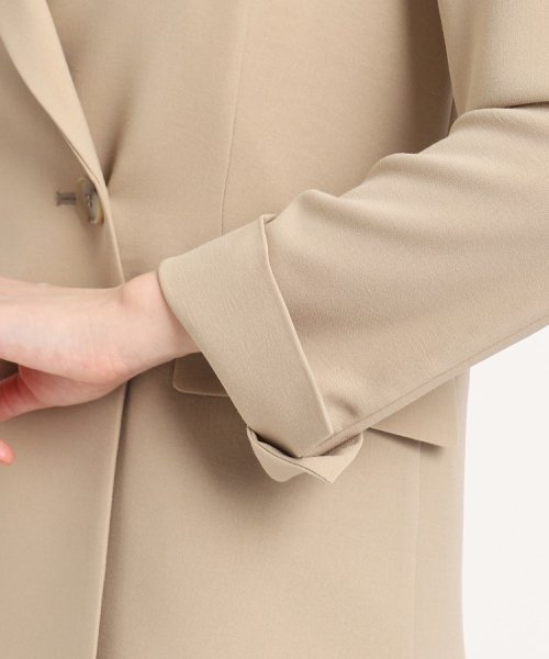 【洗える／日本製／裏地無し／シワになりにくい／ソフトな風合い】オンオフ使えるダブルジャケット 