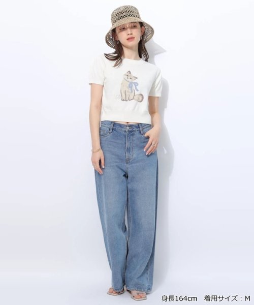 Mimicatパフスリーブニットトップス 予めご了承ください