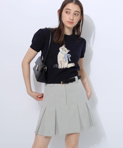 Mimicatパフスリーブニットトップス 予めご了承ください