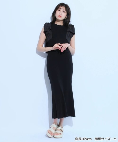 ショルダーリボンニット 予めご了承ください