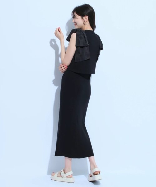 ショルダーリボンニット 予めご了承ください