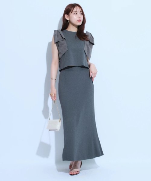 ショルダーリボンニット 予めご了承ください