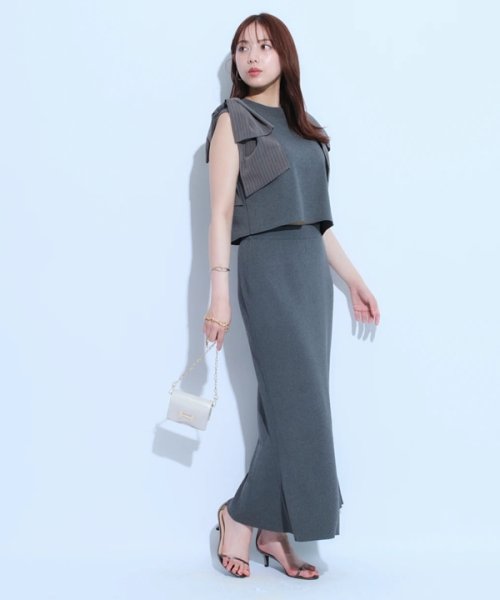 ショルダーリボンニット 予めご了承ください