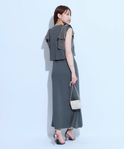 ショルダーリボンニット 予めご了承ください