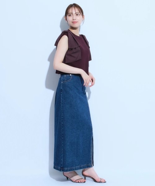 ショルダーリボンニット 予めご了承ください