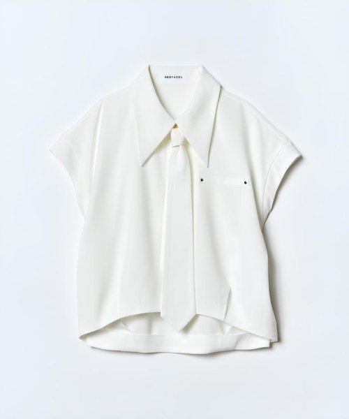 REDYAZEL(レディアゼル)/ラメストライプネクタイ付き半袖シャツ/img41