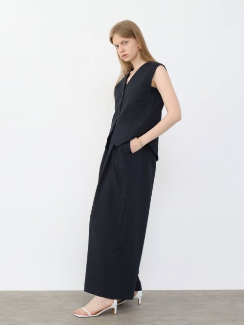 フロントボタンショートベスト 