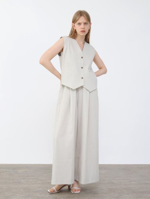 フロントボタンショートベスト 