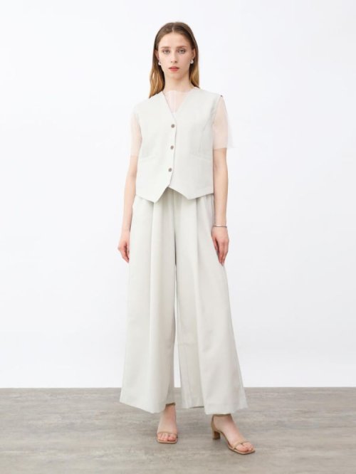 フロントボタンショートベスト 