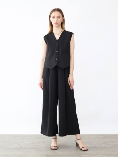 フロントボタンショートベスト 