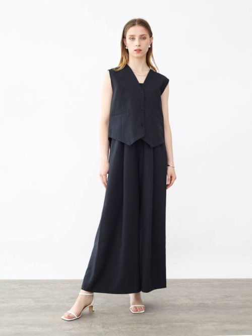 フロントボタンショートベスト 