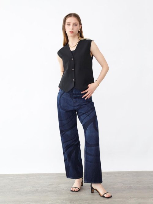 フロントボタンショートベスト 