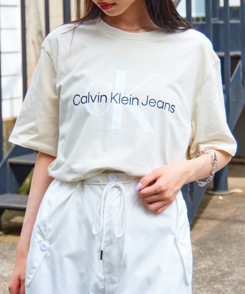 Calvin Klein(カルバンクライン)/【Calvin Klein / カルバンクライン】フロントロゴ プリント Tシャツ 半袖 クルーネック 40DC813/img01