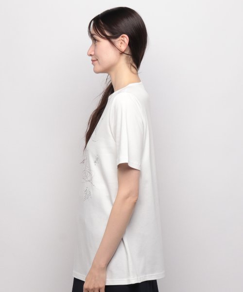 刺繍半袖Tシャツ【Leilian WHITE LABEL】 WHITE LABEL
