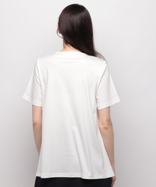 刺繍半袖Tシャツ【Leilian WHITE LABEL】 WHITE LABEL