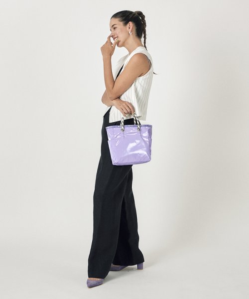 MEDIUM 2 WAY TOTEライラック/ブラックシャイン MEDIUM WAY