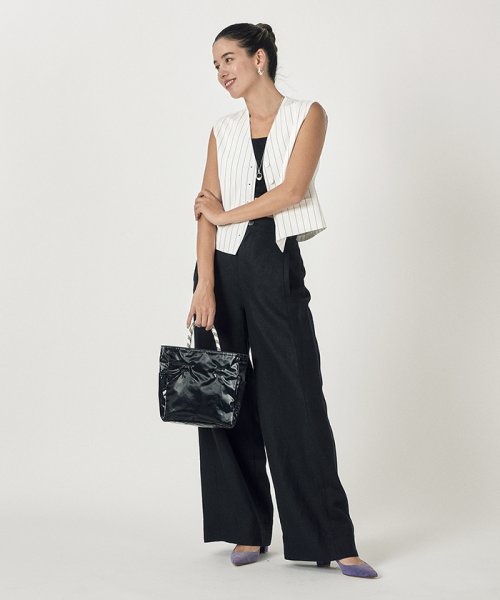 MEDIUM 2 WAY TOTEライラック/ブラックシャイン MEDIUM WAY