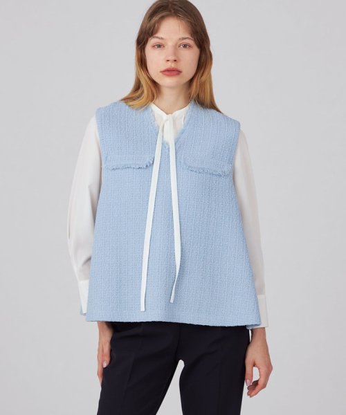 【WEB先行予約】ソフトシャイニーブークレー Aラインプルオーバー 