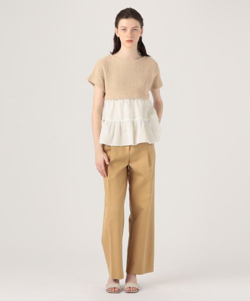 【WEB先行予約】バルキーヤーンジャージーコンビ ティアードプルオーバー 