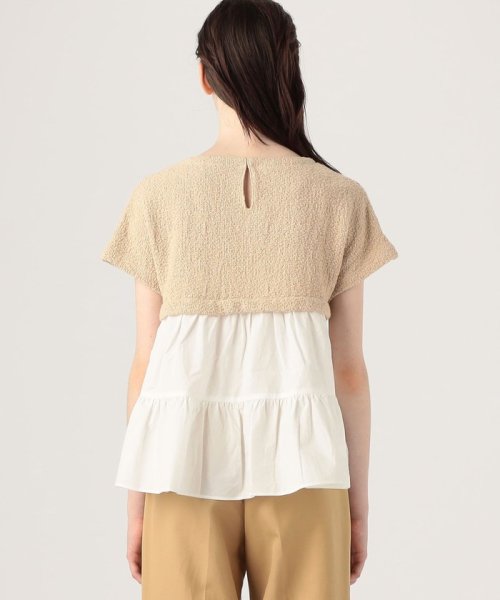 【WEB先行予約】バルキーヤーンジャージーコンビ ティアードプルオーバー 