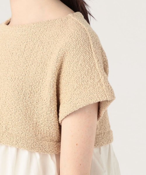 【WEB先行予約】バルキーヤーンジャージーコンビ ティアードプルオーバー 