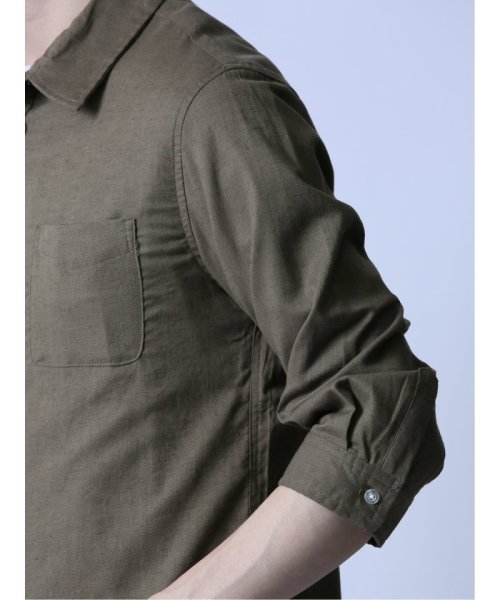 semanticdesign(セマンティックデザイン)/リネン混 レギュラーカラー7分袖シャツ/img42