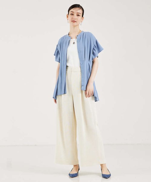 ウェストタックブラウス ノーリーズ/配色ギャザー袖リボンブラウス WSO1206390340 (9295円)