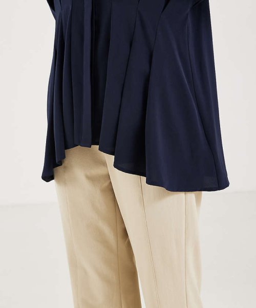 ウェストタックブラウス ノーリーズ/配色ギャザー袖リボンブラウス WSO1206390340 (9295円)