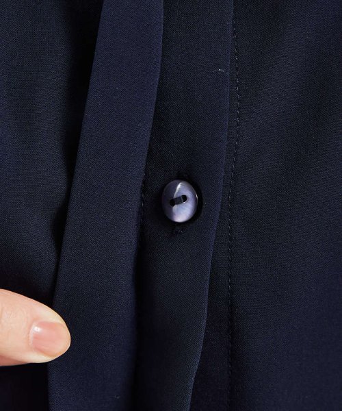 ウェストタックブラウス ノーリーズ/配色ギャザー袖リボンブラウス WSO1206390340 (9295円)