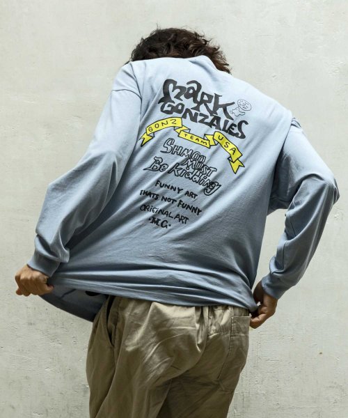 Mark Gonzales(Mark Gonzales)/MARK GONZALES ARTWORK COLLECTION(マーク ゴンザレス)バックプリントロングTシャツ/4type/4colors/img42