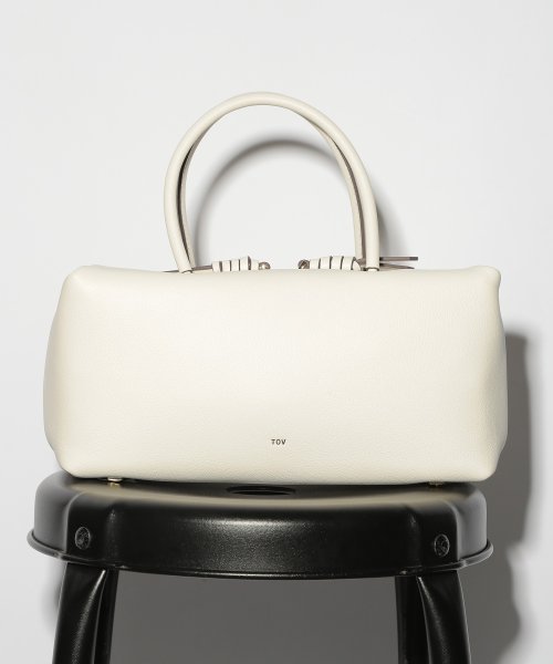 【TOV / トーヴ】CONNIE－WIDE T24S07B265 ハンドバッグ 牛革 カウレザー スクエアバッグ 牛革 5cm 良い