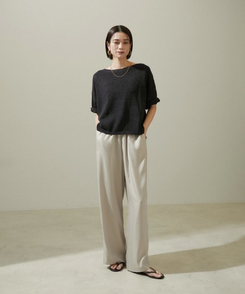 ペーパーヤーンハーフスリーブプルオーバー【吸水速乾・洗える】 吸水速乾