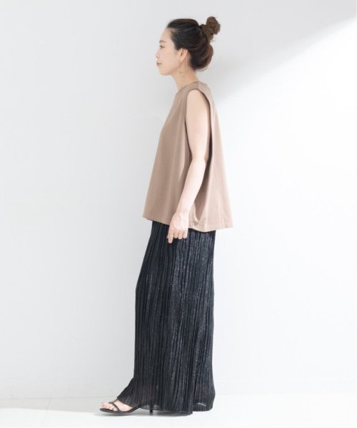 【一部WEB限定カラー】ラメ楊柳クレープパンツ 【一部WEB限定カラー】ラメ楊柳クレープパンツ 日本国内発送・最短翌日お届けの商品写真