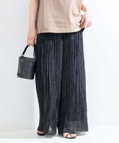 【一部WEB限定カラー】ラメ楊柳クレープパンツ 【一部WEB限定カラー】ラメ楊柳クレープパンツ 日本国内発送・最短翌日お届けの商品写真