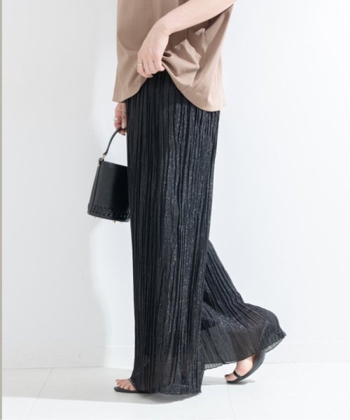 【一部WEB限定カラー】ラメ楊柳クレープパンツ 【一部WEB限定カラー】ラメ楊柳クレープパンツ 日本国内発送・最短翌日お届けの商品写真