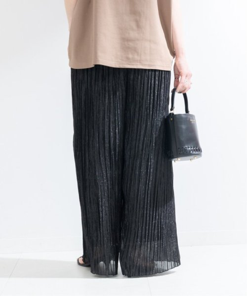 【一部WEB限定カラー】ラメ楊柳クレープパンツ 【一部WEB限定カラー】ラメ楊柳クレープパンツ 日本国内発送・最短翌日お届けの商品写真